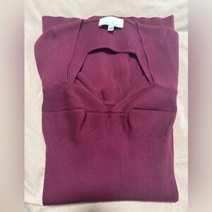 Fleur du Mal Long Sleeve Sweater Dress